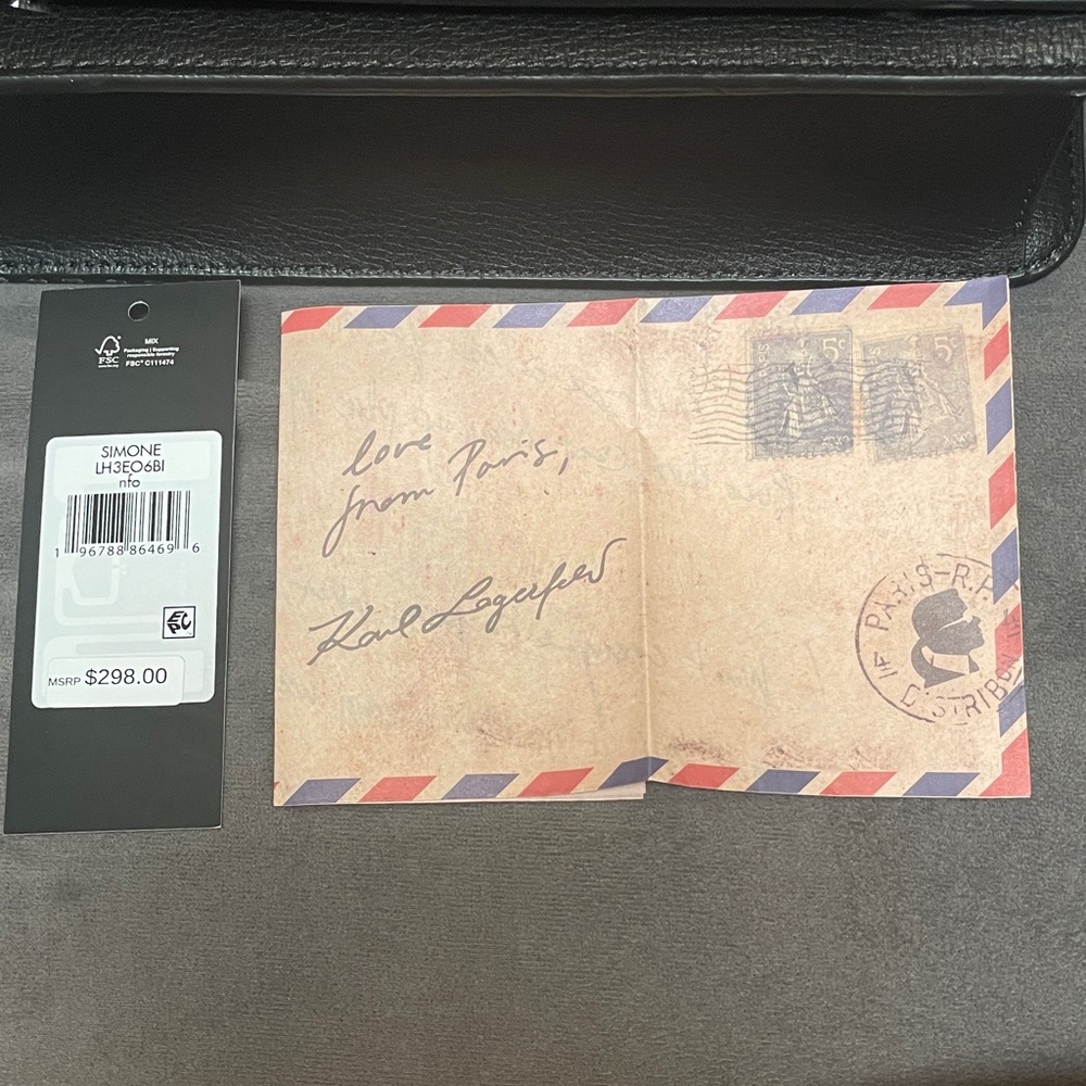 Karl Lagerfeld Black and Red Floral Crossbody Bag - Picture 13 of 16